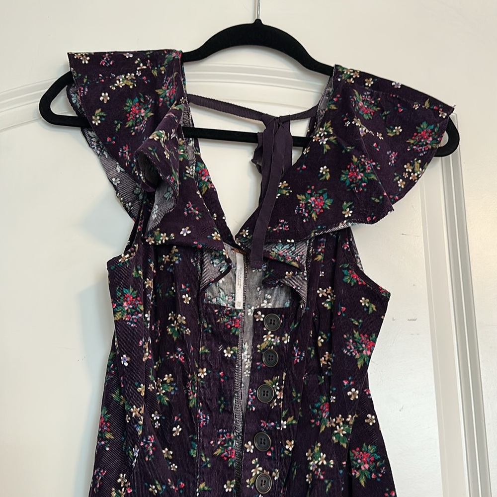 Free People Floral Corduroy Romper - XS - Picture 3 of 6